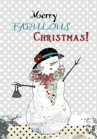 Fabulous Snow Lady Black Ornate Wood Framed Art Print with Double Matting by Ogren, Sarah