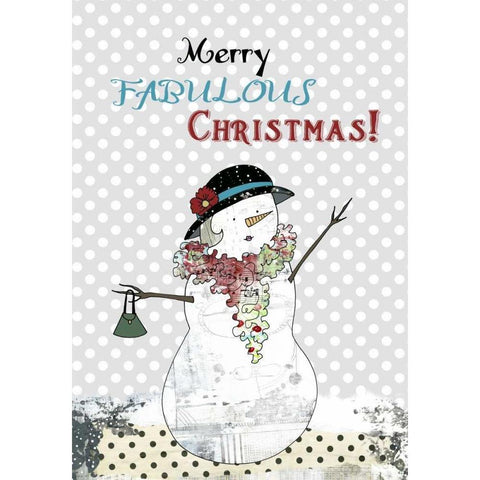 Fabulous Snow Lady Black Modern Wood Framed Art Print with Double Matting by Ogren, Sarah