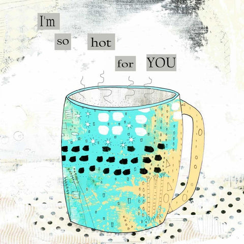 Slutty Coffee White Modern Wood Framed Art Print with Double Matting by Ogren, Sarah