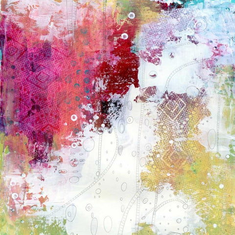 Rainbow Abstract Black Ornate Wood Framed Art Print with Double Matting by Ogren, Sarah