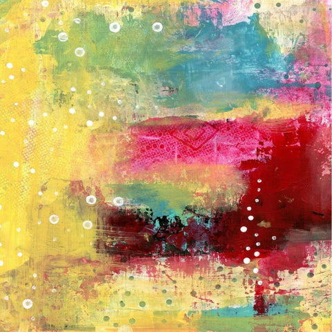 Rainbow Abstract II Black Modern Wood Framed Art Print by Ogren, Sarah