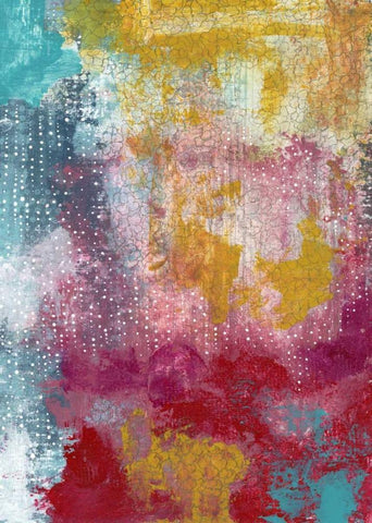 Sprinkles Abstract Black Ornate Wood Framed Art Print with Double Matting by Ogren, Sarah