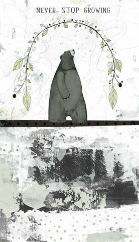 Never Stop Growing White Modern Wood Framed Art Print with Double Matting by Ogren, Sarah