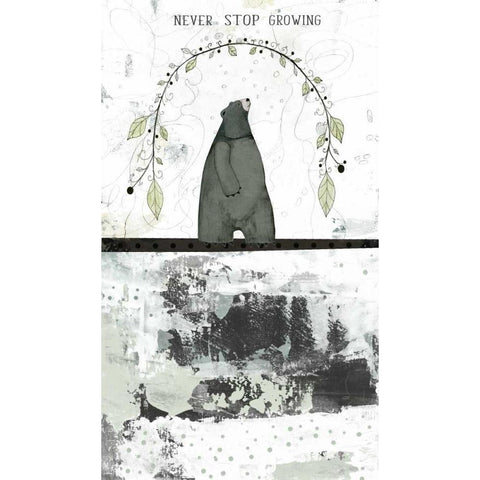 Never Stop Growing White Modern Wood Framed Art Print by Ogren, Sarah