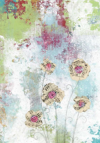 Natures Music Black Ornate Wood Framed Art Print with Double Matting by Ogren, Sarah