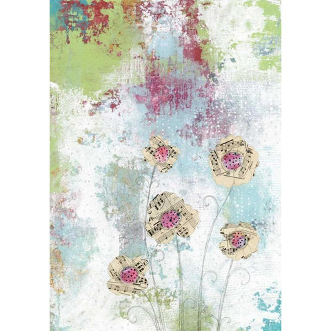 Natures Music Black Modern Wood Framed Art Print with Double Matting by Ogren, Sarah