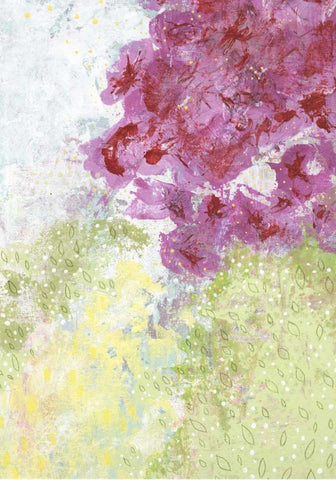 Floral Abstract Black Ornate Wood Framed Art Print with Double Matting by Ogren, Sarah