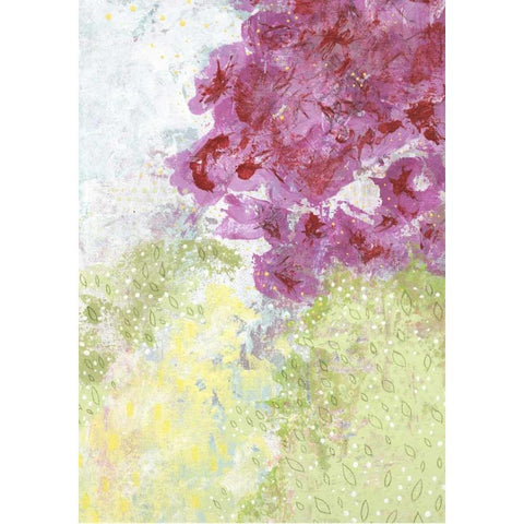 Floral Abstract Black Modern Wood Framed Art Print by Ogren, Sarah