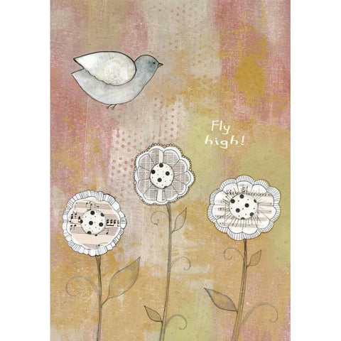 Fly High Black Modern Wood Framed Art Print with Double Matting by Ogren, Sarah