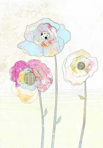 More Flowers White Modern Wood Framed Art Print with Double Matting by Ogren, Sarah