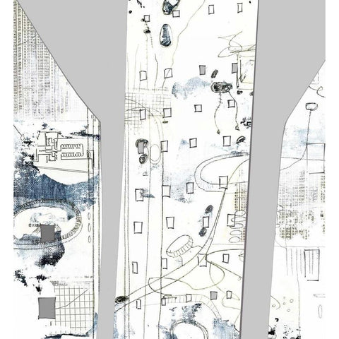 City II White Modern Wood Framed Art Print by Ogren, Sarah