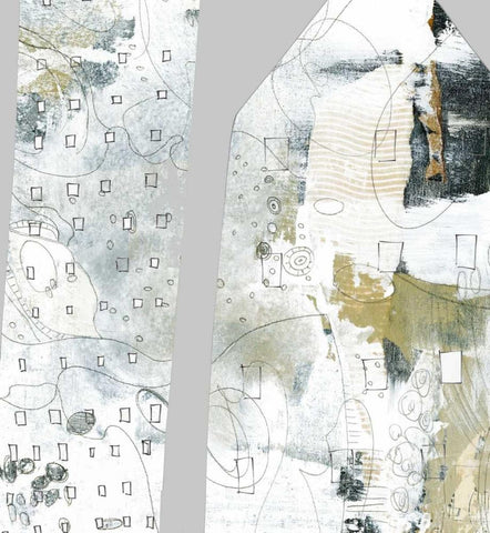 City III White Modern Wood Framed Art Print with Double Matting by Ogren, Sarah