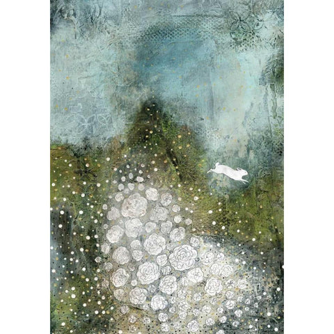 White Flowers White Modern Wood Framed Art Print by Ogren, Sarah