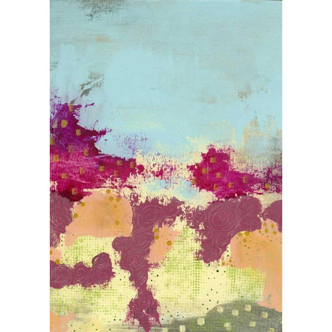 Abstract Roses Black Modern Wood Framed Art Print by Ogren, Sarah