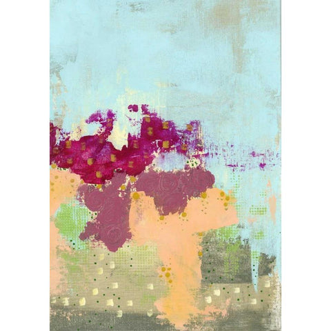 Abstract roses II Black Modern Wood Framed Art Print with Double Matting by Ogren, Sarah