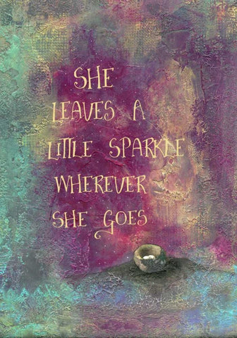 Sparkle Nest White Modern Wood Framed Art Print with Double Matting by Ogren, Sarah