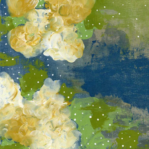 Yellow Flowers Black Modern Wood Framed Art Print by Ogren, Sarah