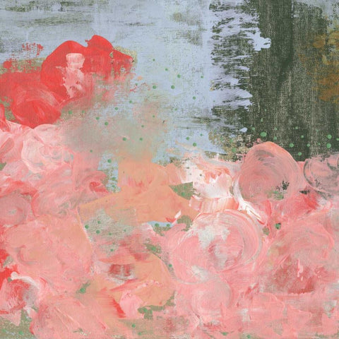 Pink Roses III White Modern Wood Framed Art Print with Double Matting by Ogren, Sarah