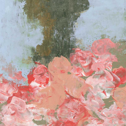 Pink Roses IV Black Modern Wood Framed Art Print by Ogren, Sarah