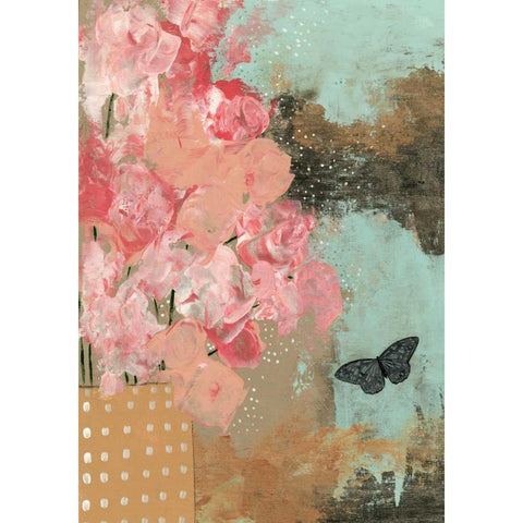 Dramatic Flowers Black Modern Wood Framed Art Print with Double Matting by Ogren, Sarah