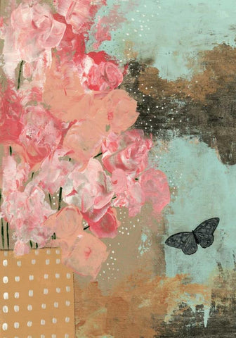 Dramatic Flowers Black Ornate Wood Framed Art Print with Double Matting by Ogren, Sarah