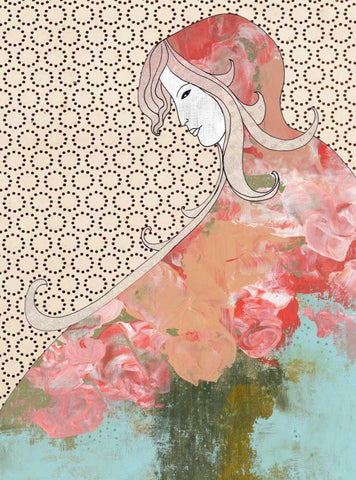 Red Riding Hood Black Ornate Wood Framed Art Print with Double Matting by Ogren, Sarah