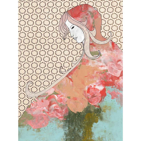 Red Riding Hood Gold Ornate Wood Framed Art Print with Double Matting by Ogren, Sarah