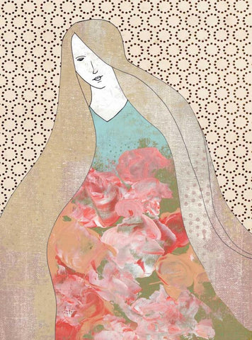 Rapunzel Black Ornate Wood Framed Art Print with Double Matting by Ogren, Sarah