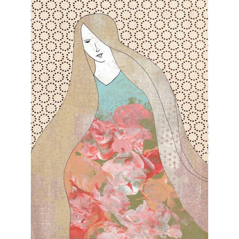 Rapunzel White Modern Wood Framed Art Print by Ogren, Sarah