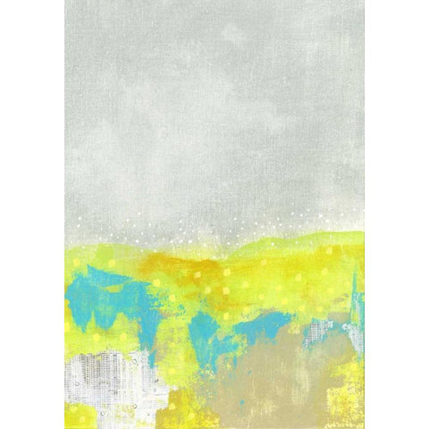 Yellow Flowers Abstract Black Modern Wood Framed Art Print by Ogren, Sarah