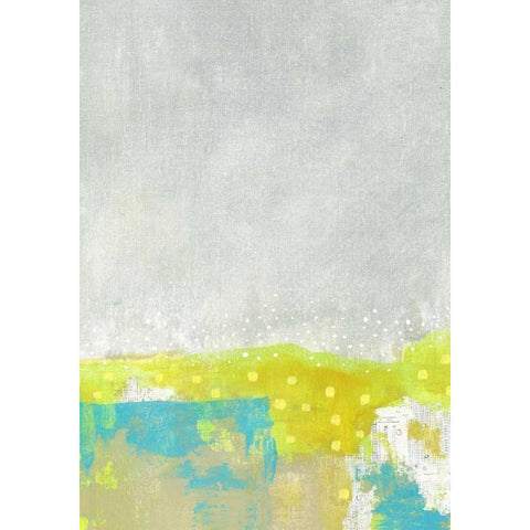 Yellow Abstract Flowers II Black Modern Wood Framed Art Print with Double Matting by Ogren, Sarah