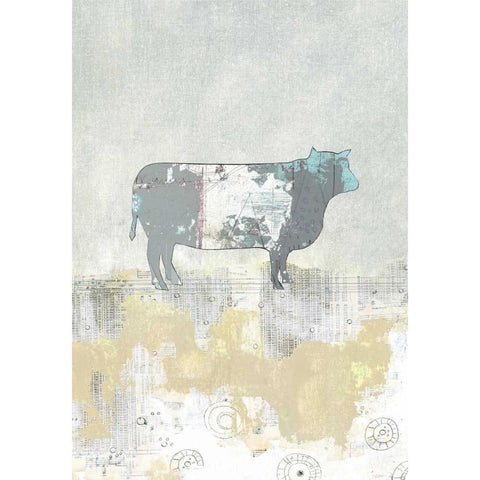 Holstine Black Modern Wood Framed Art Print with Double Matting by Ogren, Sarah