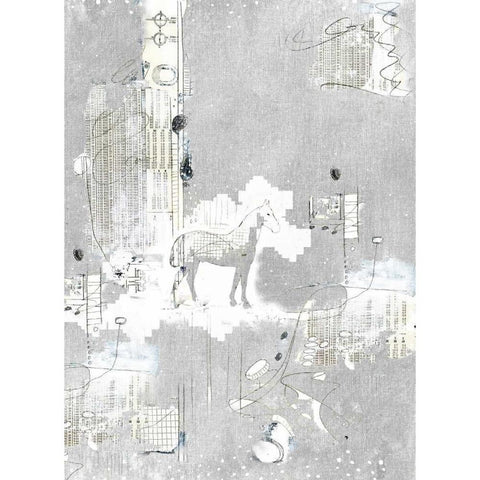 Industry Horse Gold Ornate Wood Framed Art Print with Double Matting by Ogren, Sarah