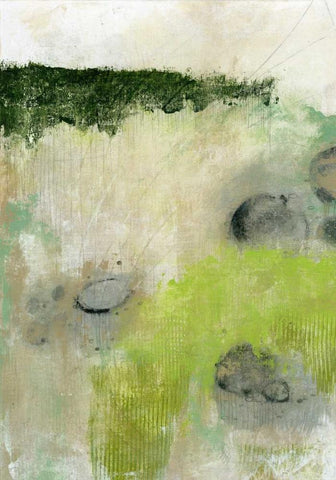 Rocks White Modern Wood Framed Art Print with Double Matting by Ogren, Sarah