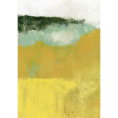 The Yellow Field II White Modern Wood Framed Art Print by Ogren, Sarah