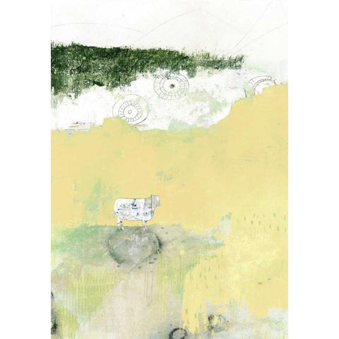 Out to Pasture White Modern Wood Framed Art Print by Ogren, Sarah