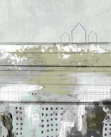 The Farm White Modern Wood Framed Art Print with Double Matting by Ogren, Sarah