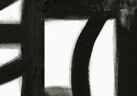 Black and White V White Modern Wood Framed Art Print with Double Matting by Ogren, Sarah