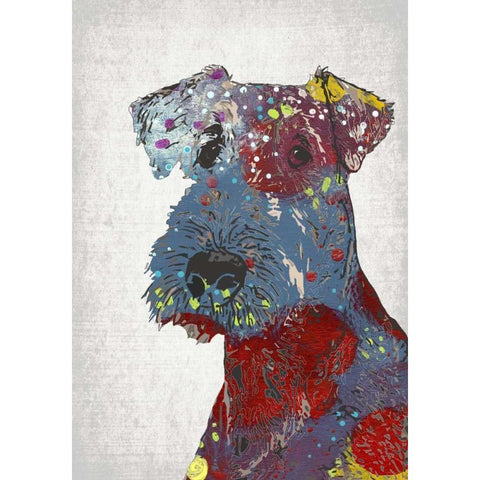 Abstract Dog II White Modern Wood Framed Art Print by Ogren, Sarah