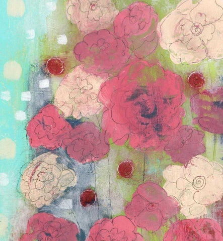 All the Flowers Black Ornate Wood Framed Art Print with Double Matting by Ogren, Sarah