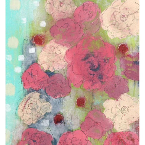 All the Flowers Gold Ornate Wood Framed Art Print with Double Matting by Ogren, Sarah