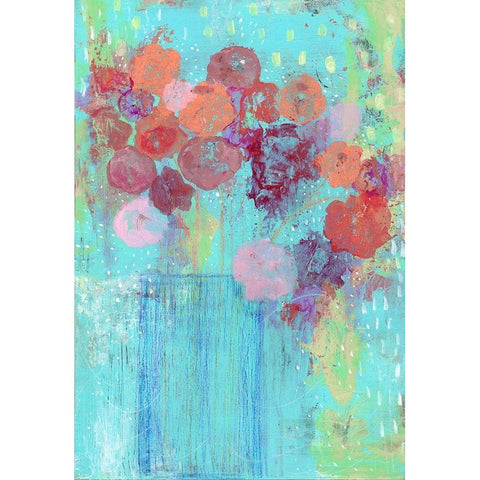 The Blue Vase Gold Ornate Wood Framed Art Print with Double Matting by Ogren, Sarah