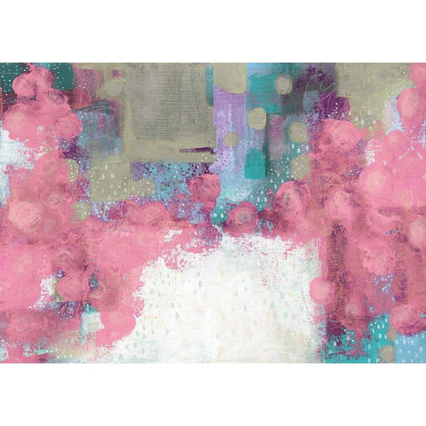 Light Pink Roses Black Modern Wood Framed Art Print by Ogren, Sarah