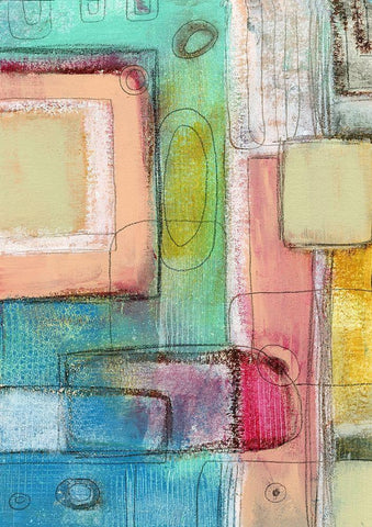 The Pink Crayon White Modern Wood Framed Art Print with Double Matting by Ogren, Sarah