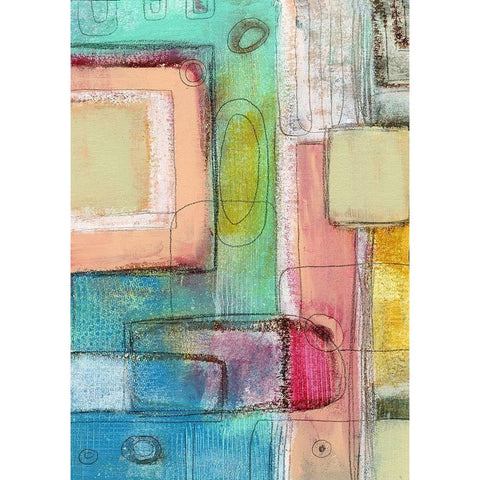 The Pink Crayon Black Modern Wood Framed Art Print with Double Matting by Ogren, Sarah