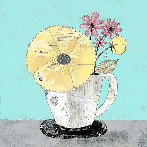 Tea Cup II Black Modern Wood Framed Art Print by Ogren, Sarah