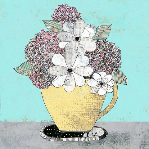 Tea Cup III Black Modern Wood Framed Art Print by Ogren, Sarah