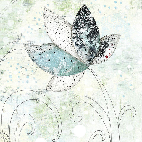 Zen Floral I Black Modern Wood Framed Art Print by Ogren, Sarah