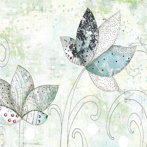 Zen Floral II White Modern Wood Framed Art Print by Ogren, Sarah