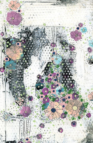 Floral Abstract I White Modern Wood Framed Art Print with Double Matting by Ogren, Sarah